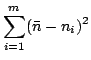$\displaystyle \sum_{i=1}^m (\bar{n}-n_i)^2$
