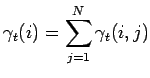 $\displaystyle \gamma_{t}(i) = \sum^{N}_{j=1}\gamma_{t}(i,j)
$