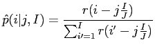 $\displaystyle Pr(j^{J}_{1}\vert e^{I}_{1}) \cong \prod^{J}_{j=1} \underset{i}{\mathrm{max}} [p(i\vert j,I)\cdot p(j_{j}\vert e_{i})]$