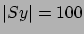 $\vert Sy\vert=100$
